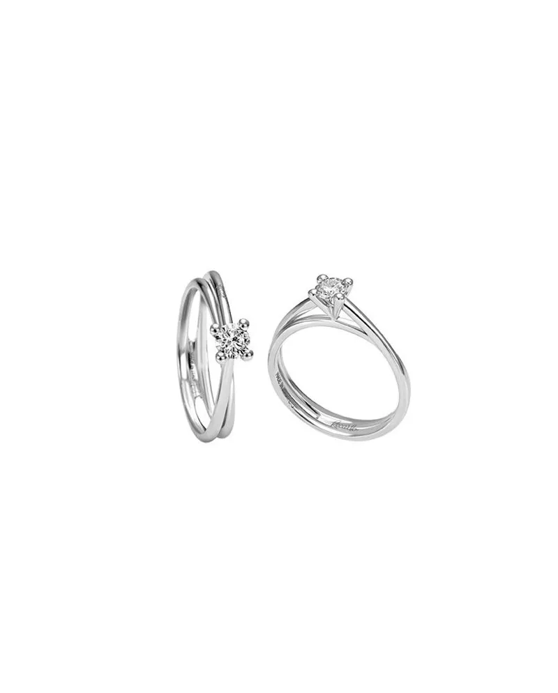 Recarlo Anniversary Solitaire Ring in White Gold with Diamond