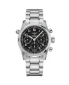 Cronografo Longines Spirit con Quadrante Nero e Bracciale in Acciaio