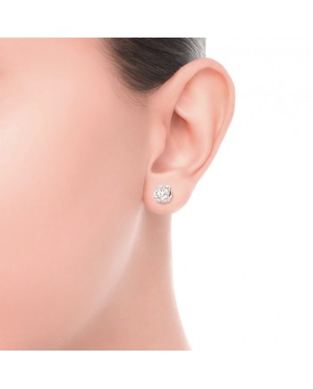 Orecchini Punto Luce Recarlo Anniversary in Oro Bianco 0,21 ct