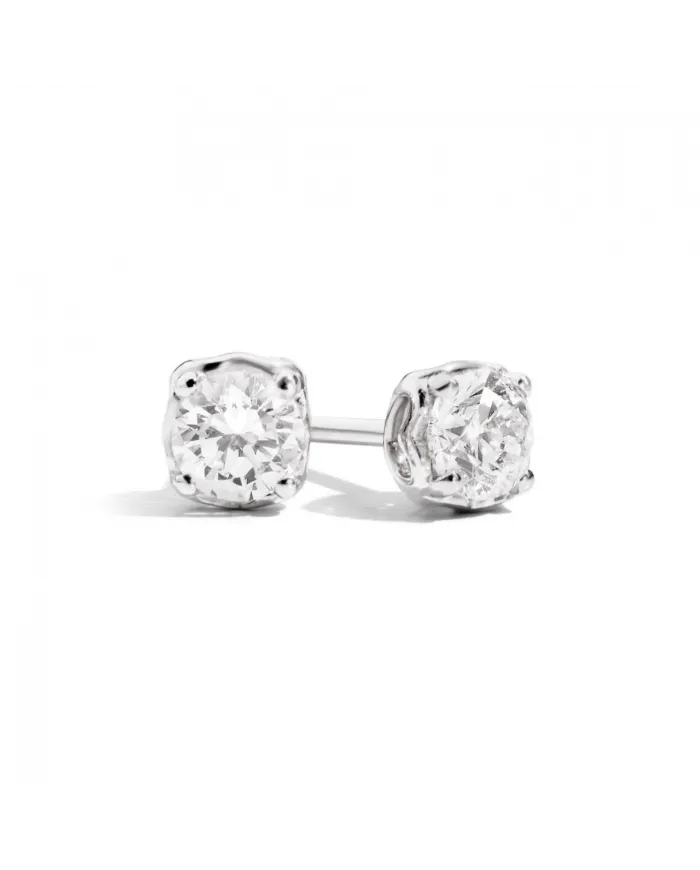 Boucles d'oreilles Recarlo Anniversary Light Point en or blanc avec diamants