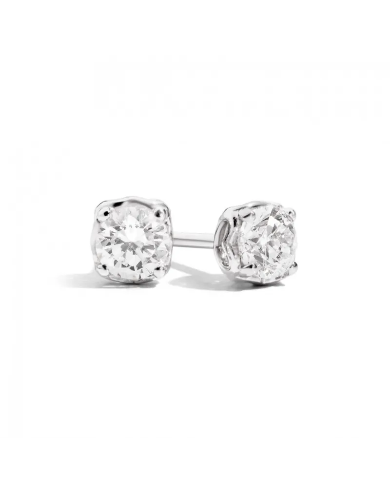 Recarlo Anniversary Light Point Earrings in White Gold with Diamonds