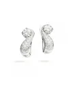 Orecchini Punto Luce Recarlo Anniversary in Oro Bianco con Pavè di Diamanti