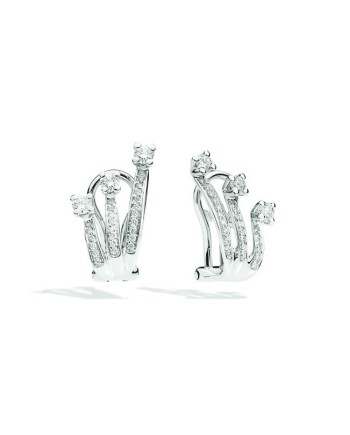 Orecchini Trilogy Recarlo Eternity in Oro Bianco con Pavè di Diamanti