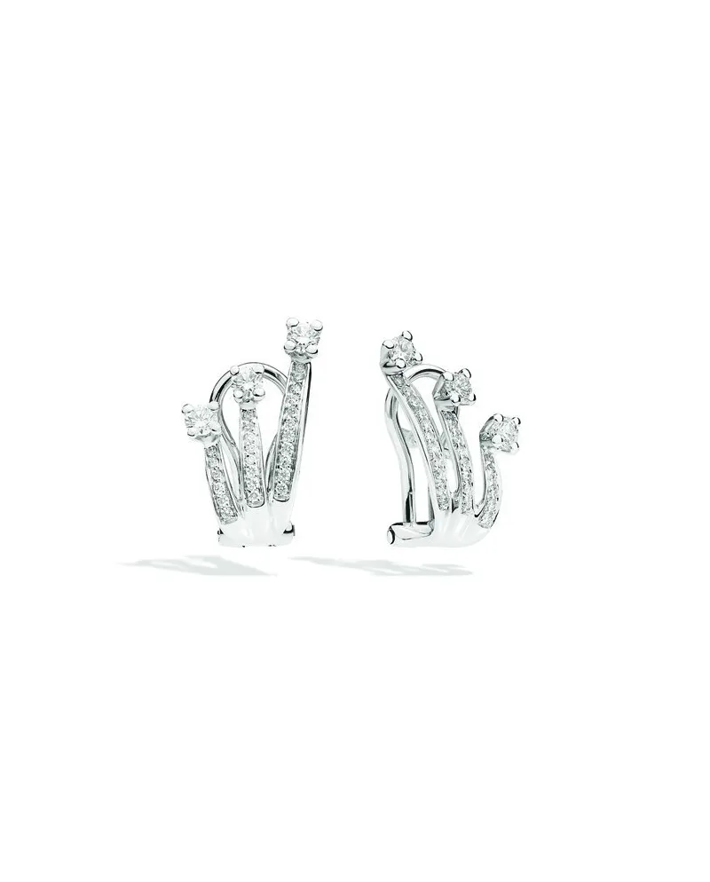 Orecchini Trilogy Recarlo Eternity in Oro Bianco con Pavè di Diamanti Orecchini Trilogy Recarlo Eternity in Oro Bianco con Pavè di Diamanti