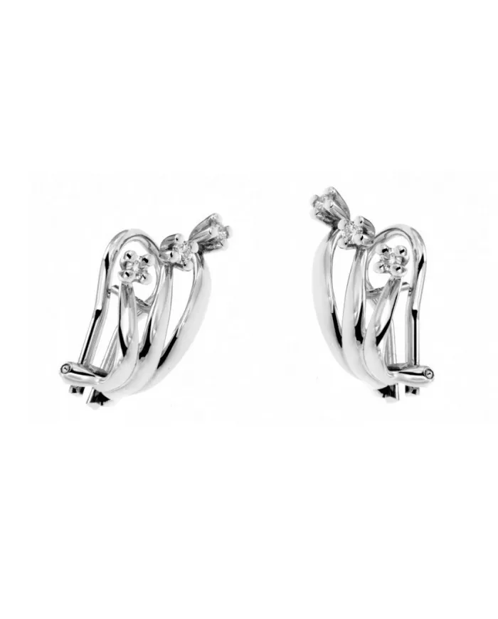 Orecchini Trilogy Recarlo Eternity in Oro Bianco con Diamanti