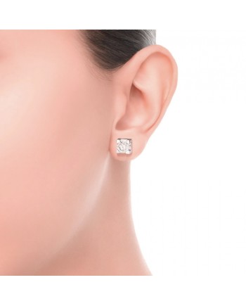 Orecchini Punto Luce Recarlo Maria Teresa in Oro Bianco con Diamanti Puri