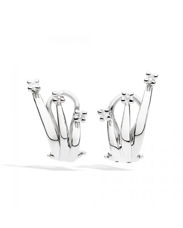 Orecchini Trilogy Recarlo Eternity in Oro Bianco con Diamanti