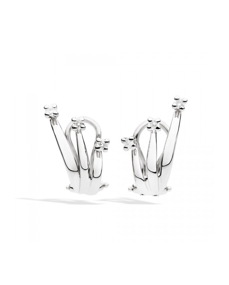 Orecchini Trilogy Recarlo Eternity in Oro Bianco con Diamanti