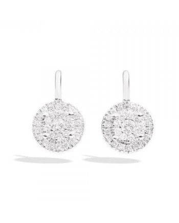 Orecchini Monachella Recarlo Bisanzio in Oro Bianco con Diamanti