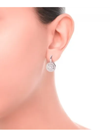 Orecchini Monachella Recarlo Bisanzio in Oro Bianco con Diamanti