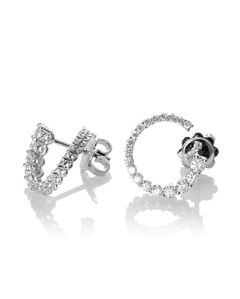 Orecchini Fantasia Recarlo in Oro Bianco con Diamanti