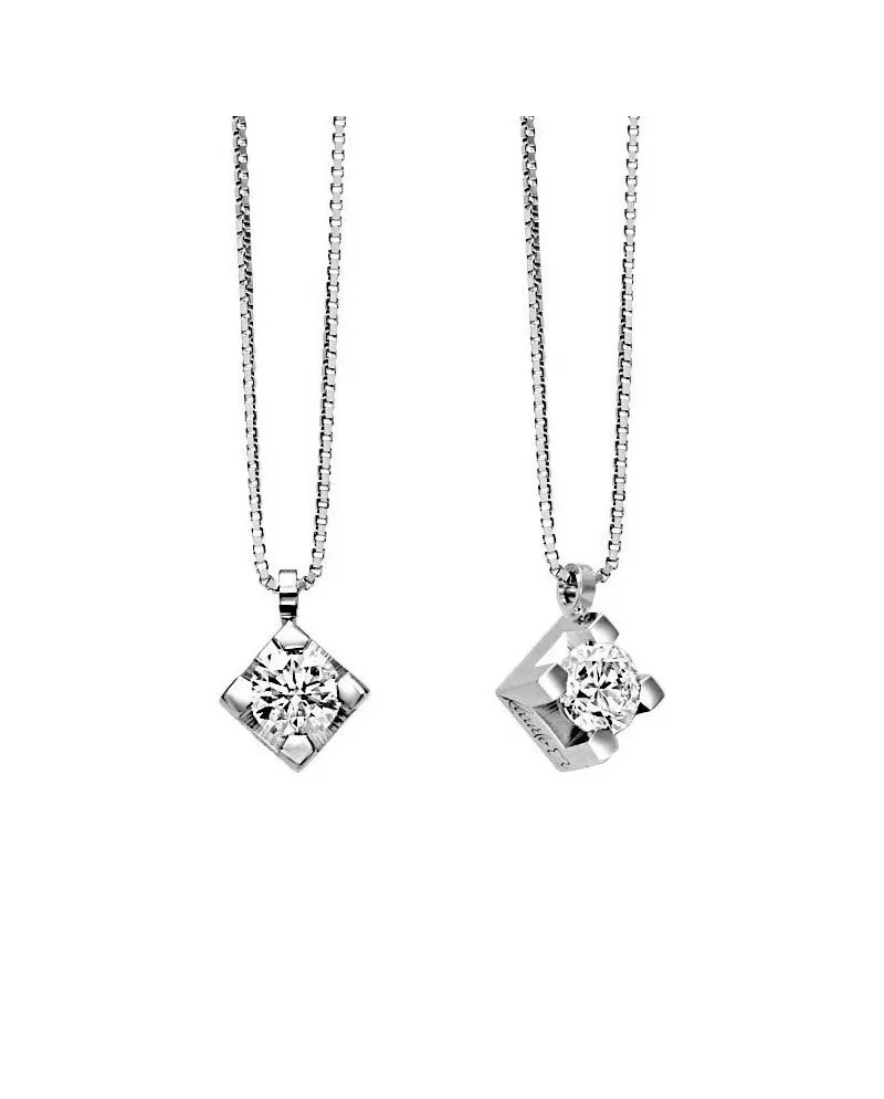 Pendentif Recarlo Maria Teresa en or blanc avec diamant