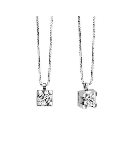 Pendentif Recarlo Maria Teresa en or blanc avec diamant