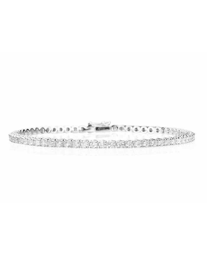 Bracciale Tennis Recarlo Mafalda in Oro Bianco con Diamanti