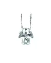 Girocollo Recarlo Lucrezia in Oro Bianco con Croce e Diamante
