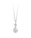 Collier Recarlo Bisanzio en Or Blanc avec Diamants et Pendentif Perle