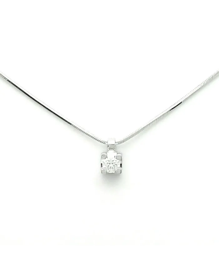 Pendentif Recarlo Maria Teresa en or blanc avec diamant