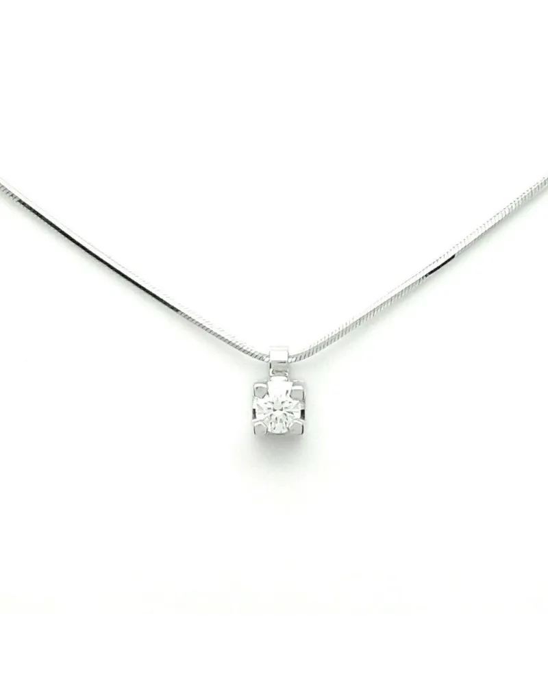 Pendentif Recarlo Maria Teresa en or blanc avec diamant