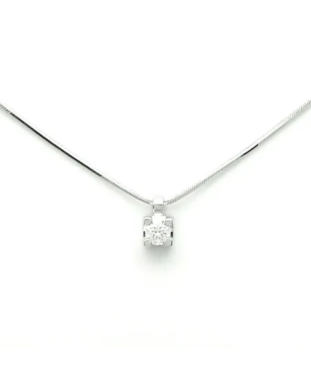 Pendentif Recarlo Maria Teresa en or blanc avec diamant