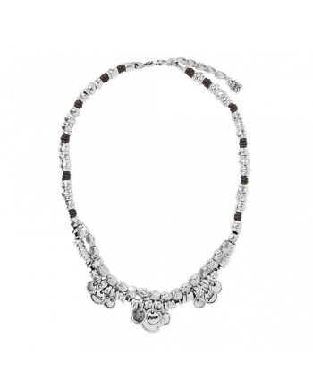 Collana Uno De 50 Armour You in Cuoio e Argento