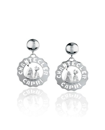 Orecchini Chantecler Logo Piccoli in Argento con Faraglioni