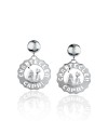 Orecchini Chantecler Logo Piccoli in Argento con Faraglioni