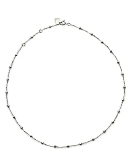 Collana Chantecler Accessori in Argento con Sferette e Chiusura Francobollo