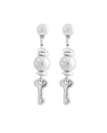 Orecchini Uno De 50 Abre in Argento con Perla