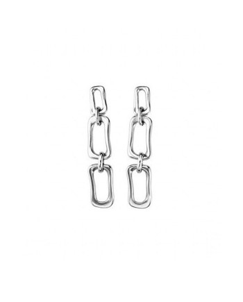 Orecchini Uno De 50 Chain By Chain in Argento