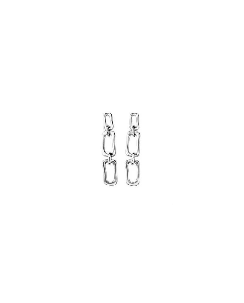 Orecchini Uno De 50 Chain By Chain in Argento