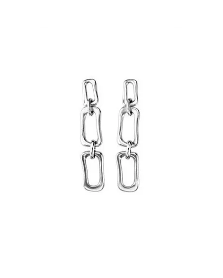 Orecchini Uno De 50 Chain By Chain in Argento