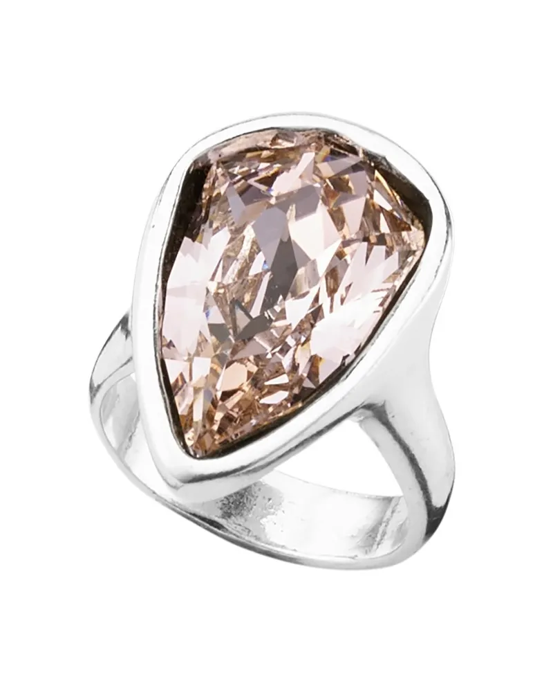 Bague Uno De 50 Pavonearse en argent avec cristal Swarovski rose
