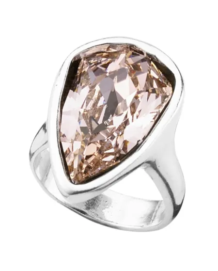 Uno De 50 Pavonearse Silver Ring with Pink Swarovski Crystal