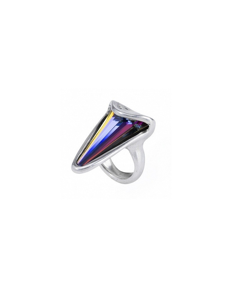 Uno De 50 Blakie Silver Ring with Swarovski Crystal