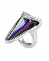 Uno De 50 Blakie Silver Ring with Swarovski Crystal
