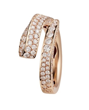 Anello Crivelli Like in Oro Rosa con Pavè di Diamanti