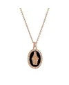 Crivelli Rose Gold and Onyx Choker with Madonna Image