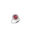 Crivelli White Gold Ring with Diamonds and Ruby