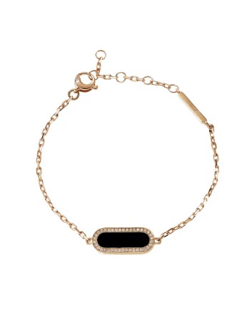 Bracciale Crivelli in Oro Rosa con Onice e Diamanti