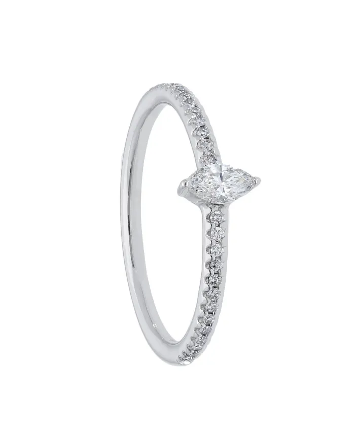 Bague Casella Gioielli en or blanc avec diamants
