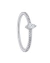Casella Gioielli White Gold Ring with Diamonds