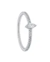 Casella Gioielli White Gold Ring with Diamonds