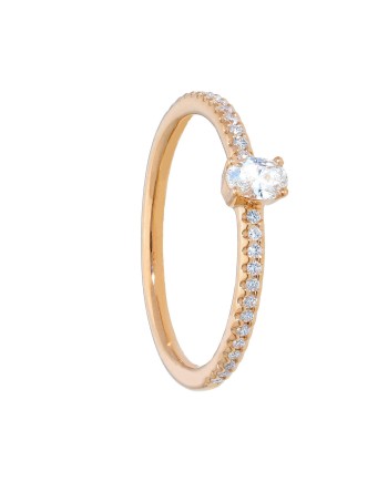 Casella Gioielli Rose Gold Ring with Diamonds