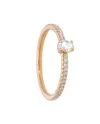 Anello Casella Gioielli in Oro Rosa con Diamanti