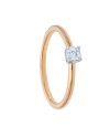 Casella Gioielli Rose Gold Solitaire Ring with Diamond