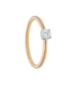 Casella Gioielli Rose Gold Solitaire Ring with Diamond
