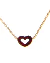 Girocollo Casella Gioielli in Oro Rosa con Cuore di Rubini