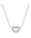 Casella Gioielli White Gold Choker with White Diamond Heart