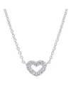 Casella Gioielli White Gold Choker with White Diamond Heart