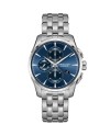 Orologio Hamilton Jazzmaster Auto Chrono con Quadrante Blu e Bracciale in Acciaio